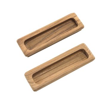 Whitecap Teak Large Rectangular Drawer Pull - 4-1/2&quot;L - 2 Pack