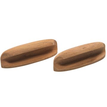 Whitecap Teak Oval Drawer Pull - 4&quot;L - 2 Pack