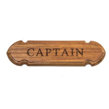 Whitecap Teak &quot;CAPTAIN&quot; Name Plate