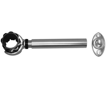 Rupp Threaded Antenna Support w/6&quot; Flat Mount & 1.5&quot; Collar