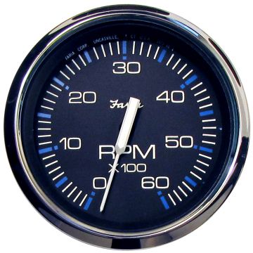 Faria Chesapeake Black 4&quot; Tachometer - 6000 RPM (Gas) (Inboard &amp; I/O)