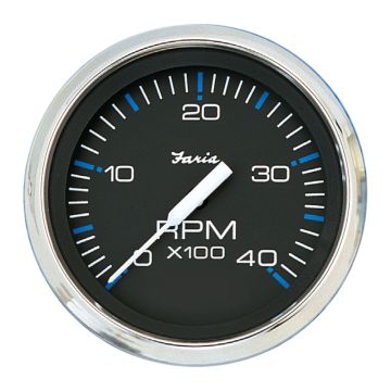 Faria Chesapeake Black 4&quot; Tachometer - 4000 RPM (Diesel)