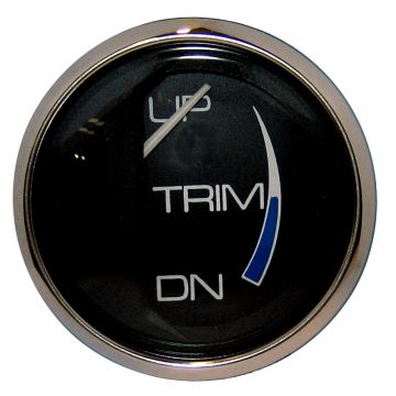 Faria Chesapeake Black 2&quot; Trim Gauge (Mercury / Mariner / Mercruiser / Volvo DP / Yamaha &#39;01 and newer)