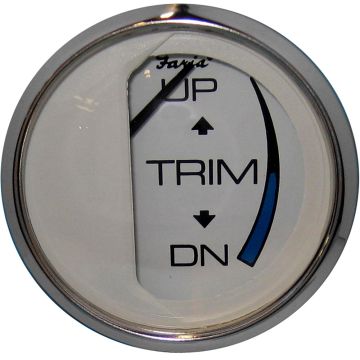 Faria Chesapeake White SS 2&quot; Trim Gauge (Mercury / Mariner / Mercruiser / Volvo DP / Yamaha - &#39;01 and Newer)