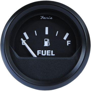 Faria Euro Black 2&quot; Fuel Level Gauge