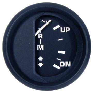 Faria Euro Black 2&quot; Trim Gauge f/ Johnson/Evinrude/Suzuki Outboard