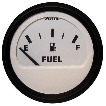 Faria Euro White 2&quot; Fuel Level Gauge (E-1/2-F)