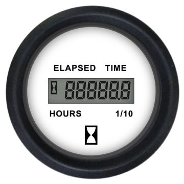 Faria Euro White 2&quot; Hourmeter (Digital)