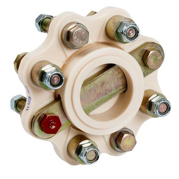 R & D Flexible Shaft Coupling f/5&quot; B/W, Hurth - 8HP/100RPM Capacity