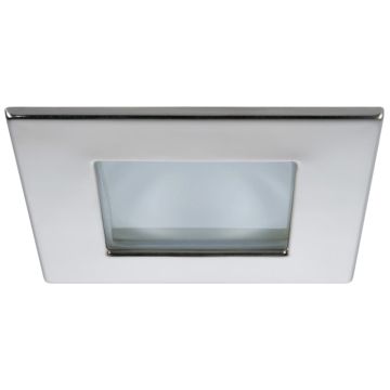 Quick Marina XP Downlight LED - 6W, IP66, Screw Mounted - Square Stainless Bezel, Round Daylight Light