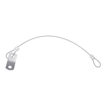 6” Stainless Steel Nylon Coated Lanyard with Tab