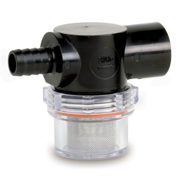 Shurflo by Pentair Twist-On Water Strainer - 1/2&quot; Barb Inlet - Clear Bowl