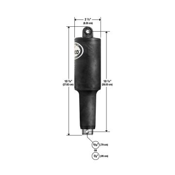 Lenco 101XDS Short Extreme Duty Actuator - 12V - 2-1/4&quot; Stroke w/3/8&quot; Hardware