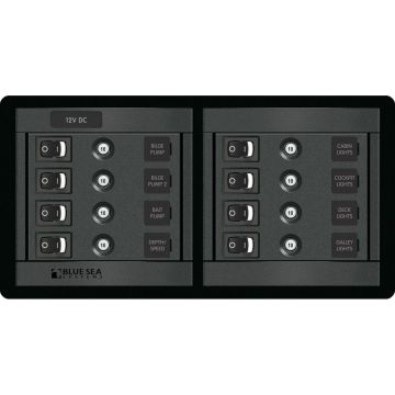 Blue Sea 1456 8 Position Switch CLB Horizontal