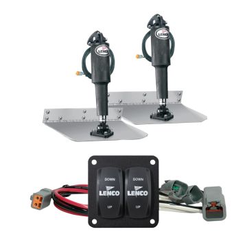Lenco 9&quot; x 12&quot; Standard Trim Tab Kit w/Double Rocker Switch