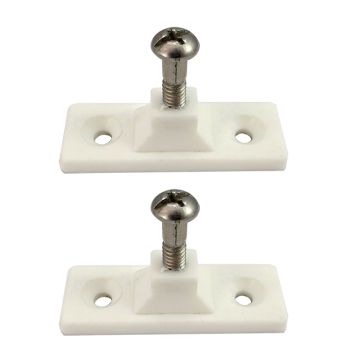 White Nylon Side Mount Deck Hinge, 2-1/2" x 7/8" (Pair) 