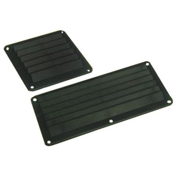 Black Plastic Louvered Vent