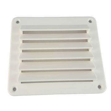 Plastic Louver Vent, White, 5-1/2 x 4-7/8"