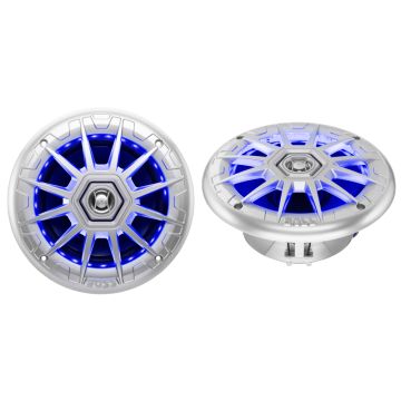 Boss Audio 6.5&quot; MRGB65S Speakers w/RGB Lighting - Silver - 200W