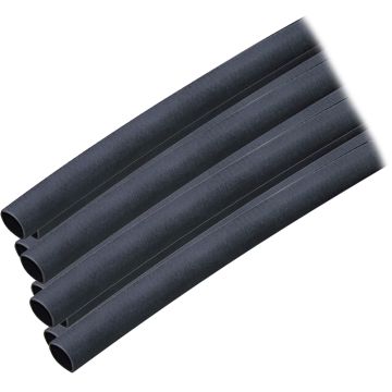 Ancor Adhesive Lined Heat Shrink Tubing (ALT) - 1/4&quot; x 12&quot; - 10-Pack - Black