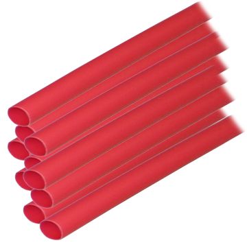 Ancor Adhesive Lined Heat Shrink Tubing (ALT) - 1/4&quot; x 12&quot; - 10-Pack - Red