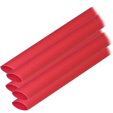 Ancor Adhesive Lined Heat Shrink Tubing (ALT) - 3/8&quot; x 6&quot; - 5-Pack - Red
