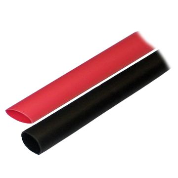 Ancor Adhesive Lined Heat Shrink Tubing (ALT) - 1/2&quot; x 3&quot; - 2-Pack - Black/Red
