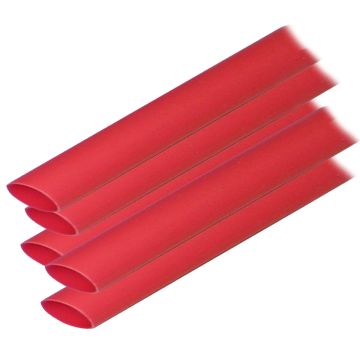 Ancor Adhesive Lined Heat Shrink Tubing (ALT) - 1/2&quot; x 12&quot; - 5-Pack - Red
