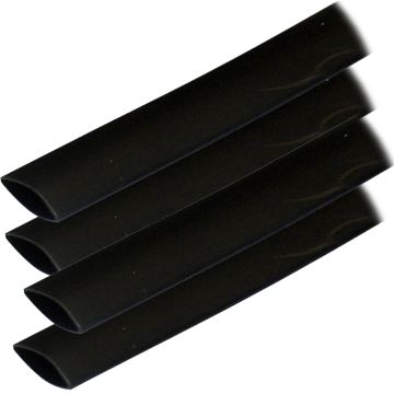 Ancor Adhesive Lined Heat Shrink Tubing (ALT) - 3/4&quot; x 12&quot; - 4-Pack - Black