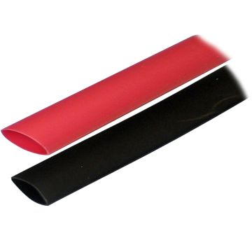 Ancor Adhesive Lined Heat Shrink Tubing (ALT) - 3/4&quot; x 3&quot; - 2-Pack - Black/Red