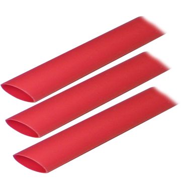 Ancor Adhesive Lined Heat Shrink Tubing (ALT) - 3/4&quot; x 3&quot; - 3-Pack - Red