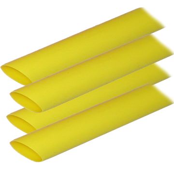 Ancor Adhesive Lined Heat Shrink Tubing (ALT) - 3/4&quot; x 12&quot; - 4-Pack - Yellow