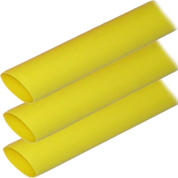 Ancor Adhesive Lined Heat Shrink Tubing (ALT) - 1&quot; x 6&quot; - 3-Pack - Yellow