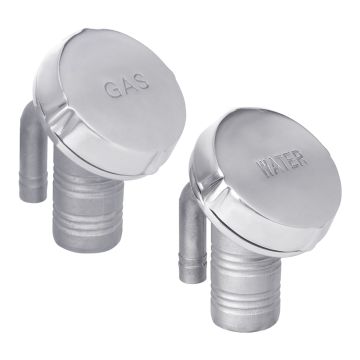 Stainless Deck Fill with Breathable Cap and Internal Vent—50⁰ Angle