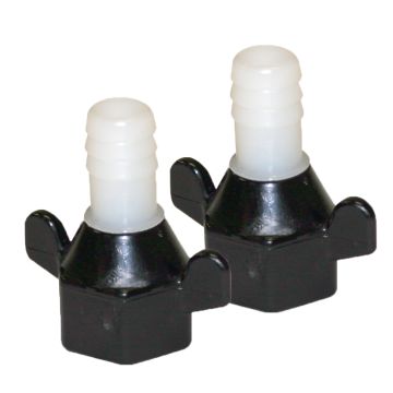 Shurflo by Pentair 1/2&quot; Barb x 1/2&quot; NPT-F Hex/Wingnut Straight Fitting (Pair)