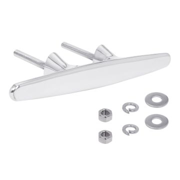 316 Stainless Steel Studded Contemporary Arch Cleat, 10'' with 2" Studs