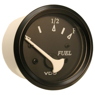 VDO Cockpit Marine 52mm (2-1/16&quot;) Fuel Level Gauge - Black Dial/Bezel