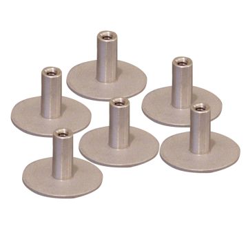 Weld Mount Stainless Steel Standoff 1.25&quot; Base  1/4&quot; x 20 Thread .75    Tall - 6-Pack
