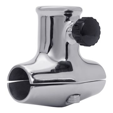 Stainless Rail Mount Flag Pole Sockets, 7/8"- 1" Rail, 1" Flagpole
