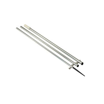 Lee&#39;s 15&#39; Bright Silver/Black Spike - Step Tube 1-3/8&quot; - No Spreader