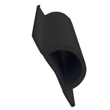 Dock Edge Standard &quot;D&quot; PVC Profile - 16' Roll - Black
