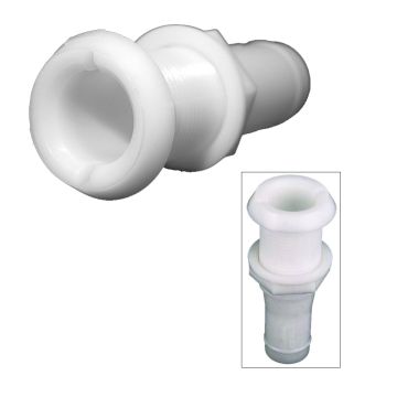 Perko 1-1/8&quot; Thru-Hull Fitting f/Hose Narrow Flange - Plastic