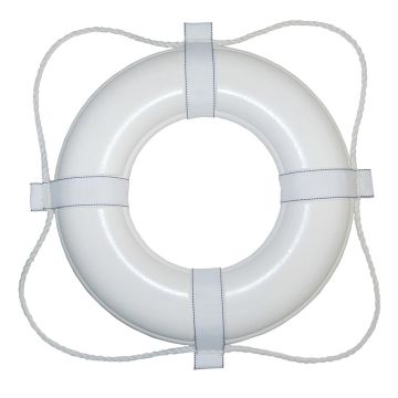 Taylor Made White 30&quot; Foam Ring Buoy w/White Grab Line