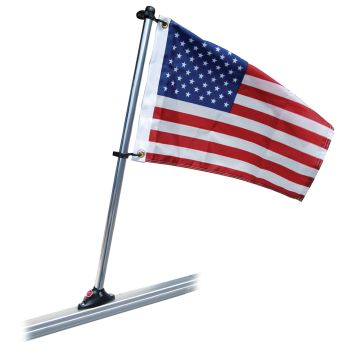 Taylor Made Pontoon 24&quot; Flag Pole Mount & 12&quot; x 18&quot; US Flag