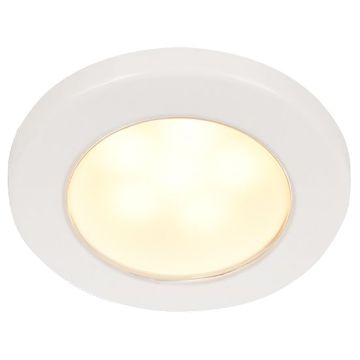 Hella Marine EuroLED 75 3&quot; Round Screw Mount Down Light - Warm White LED - White Plastic Rim - 12V