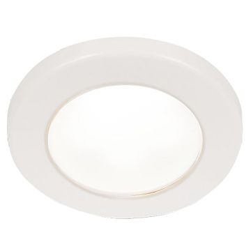 Hella Marine EuroLED 75 3&quot; Round Screw Mount Down Light - White LED - White Plastic Rim - 12V