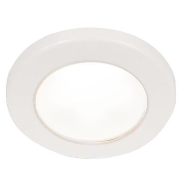 Hella Marine EuroLED 75 3&quot; Round Screw Mount Down Light - White LED - White Plastic Rim - 24V