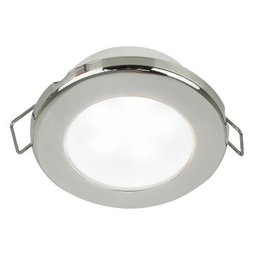 Hella Marine EuroLED 75 3&quot; Round Spring Mount Down Light - White LED - Stainless Steel Rim - 24V