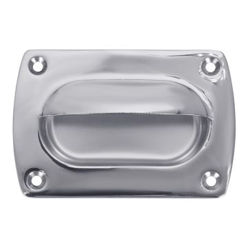 Flush Drawer Pull Handle, Flange 3-3/4″ X 2-15/32″, 316 SS
