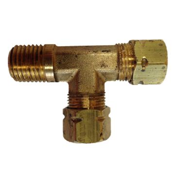 Uflex Male Run T-Fitting - 3/8&quot; x 3/8&quot; Tube x 1/4&quot; NPT